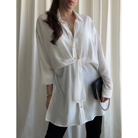 CAMILLE SHIRT — In Off White - Picture 8 of 10
